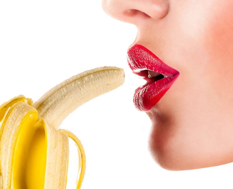 Sexy,Woman,Eating,Banana
